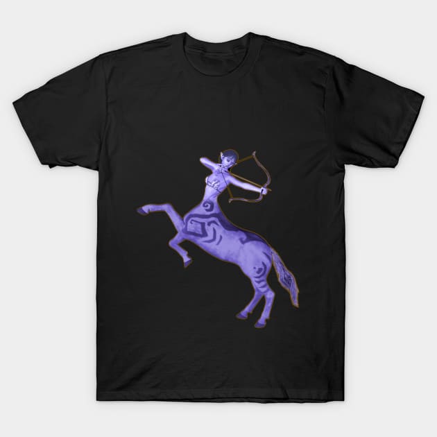 Sagittarius woman girl centaur with bow and arrow T-Shirt by Fantasyart123